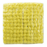 144 Mini Rosas De Eva Rosinha Artificial Pacote Cor Amarelo