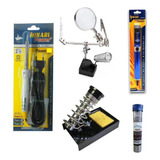 1476 Kit Solda Hikari Ferro Suporte Sugador Lupa Envio Full