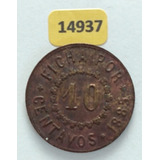14937 Ficha Particular 10 Centavos Enb 1885 Cobre