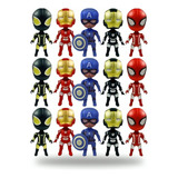 15 Bonecos Miniatura Marvel Dc Super