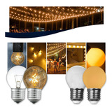 15 Lampada Bolinha 15w Luz Amarela Incandescente Varal Luzes Cor Da Luz Leitosa 220v