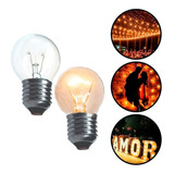 15 Lampada Bolinha 15w Luz Amarela Incandescente Varal Luzes Cor Da Luz Transparente 220v