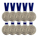 15 Medalhas Esportivas Grandes 60mm Metal Ouro Prata Bronze