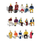 15 Miniaturas Pessoas Sentadas Escala Ho 1/87 - Maquete 1:87