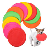 15 Pack Cão Disco Voador Silicone Cachorro Folheto Brinquedo