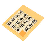 15 Slides Quebra-cabeça Número Portátil Brinquedo Amarelo