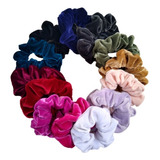 15 Unidades Scrunchies Veludo Frufru Elástico De Cabelo