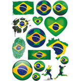 15 Adesivos Brasil Copa Do Mundo