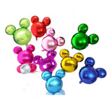 15 Balão Metalizado Mini Minnie/mickey Perfil De 37 Cm 
