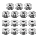 15 Bobinas Carretilha Metal Reta Industrial Costura Textil