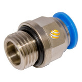 15 Conexões Pneumáticas Reta Tubo Ø12 Rosca 1 2 Bsp O ring