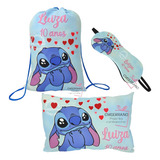 15 Kit Festa Pijama Mascara Para Dormir Almofada Mochila