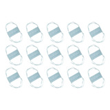 15 Máscaras Duplo Tecido Lavável Tricoline Confortável Azul
