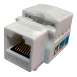 15 Pçs Conector Rj45 Femea Cat6 Branco Keystone Pacote 15 Pç