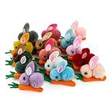 15 Peças De Grampos De Cabelo De Coelhinhos Da Páscoa Cenouras Mini Coelhos Lindos Ganchos De Cabelo Para Decoração De Pelúcia Para Mulheres E Meninas Conjunto De 15 Peças 
