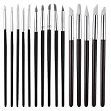 15 Pincéis Profissionais De Silicone Com Ponta De Borracha De Silicone- Pincéis Modeladores De Cor De Silicone- Ferramentas Flexíveis De Escultura Em Argila- Ferramenta De Escultura Para Desenhar