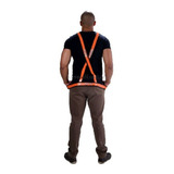 15 Un Colete Refletivo Laranja Modelo X Em Pvc Laranja