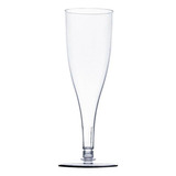 15 Unid Taça De Champagne Em Acrilico Descartável 150ml Cor Transparente