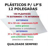 150 Plásticos Lp Vinil - 75 Extra Grosso 0,20 + 75 Internos