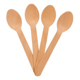 150 Colherzinha De Madeira Descartável Biodegradável 16 Cm
