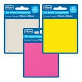 150 Folhas Blocos Adesivos Transparente 76x76 Estudo Tilibra