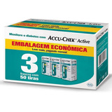 150 Tiras Accu chek Active Controlar A Diabetes 3x50 Tiras