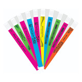 1500 Pulseiras Identificação Personalizada Balada Neon Festa