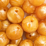 15un Passante Bola Lisa Laranja 26mm Bijuteria Artesanato