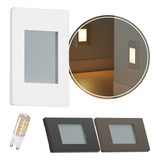 15x Balizador De Parede Embutir 4x2 Escada + Led 5w Mf168