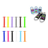 16 Cadarço Silicone Elástico Tênis Adulto Infantil Sem Laço