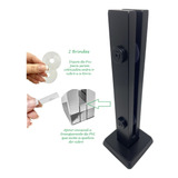 16 Coluna Torre 30cm Preto Fosco 2 Furos Guarda Corpo Inox
