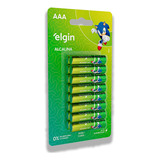 16 Pilhas Baterias Aaa Elgin Alcalina