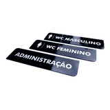 16 Placas Indicação Portas Acrilico 5x20