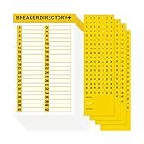 16 Folhas De Etiquetas De Painel Disjuntor Caixa Elétrica Números Disjuntor Painel Etiquetas Número De Catálogo Centro De Carga Adesivo Impermeável Reutilizável Amarelo