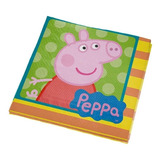 16 Guardanapos Papel Decoração Peppa Pig Festa Aniversário