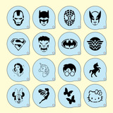 16 Moldes De Pintura Facial Com Estêncil Desenhos Infantis
