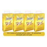 16 Preservativos Jontex Sensação Pele C Pele 56mm Sem Látex