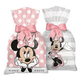16 Sacolas Saquinho Surpresa Festa Minnie Mouse Rosa