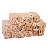 16 Unidades De Selos De Blocos De Madeira Esculpidos M O Em Faia Argila Ceramica Blocos De Impress O Ferramenta Acess Rios Para Artesanato