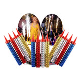 160 Velas Fontana Vulcão Foguinho Garrafas Champagne Bolo