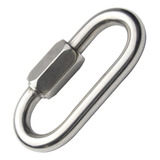 16un Mosquetão Oval Aço Carbono 12x107mm Trava Rosca 1130kg