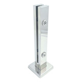 17 Coluna (torre)inox Retangular Guarda Corpo De Vidro 60cm