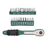 17 Peças Chave De Catraca 1 4in Mini Chave De Fenda Soquete Conjunto De Ferramentas Manuais Kit Para Reparo 1 4 Polegada Conjunto De Chave De Catraca De Dupla Finalidade