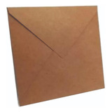 170 Envelope Kraft 240g Convite Casamento Debutante 15x15cm