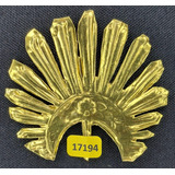 17194 Antigo Resplendor Metal Dourado Arte