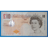 17730 Cédula Inglaterra 10 Pounds 2000 Soberba
