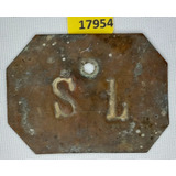 17954 Ficha Particular Fazenda São Luiz Séc Xix Latão