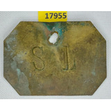17955 Ficha Particular Fazenda São Luiz Séc Xix Latão
