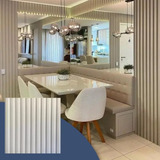 18 Placas 3d Pvc Painel Ripado Parede Revestimento 50 X 50cm