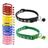 18 Coleira Com Sino Tamanho P Gato Cachorro N0 6 Cores Guizo Cor Colorido